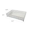 Elegant Designs Elipse Crystal and Chrome Mirrored Vanity Tray HG1010-CHR